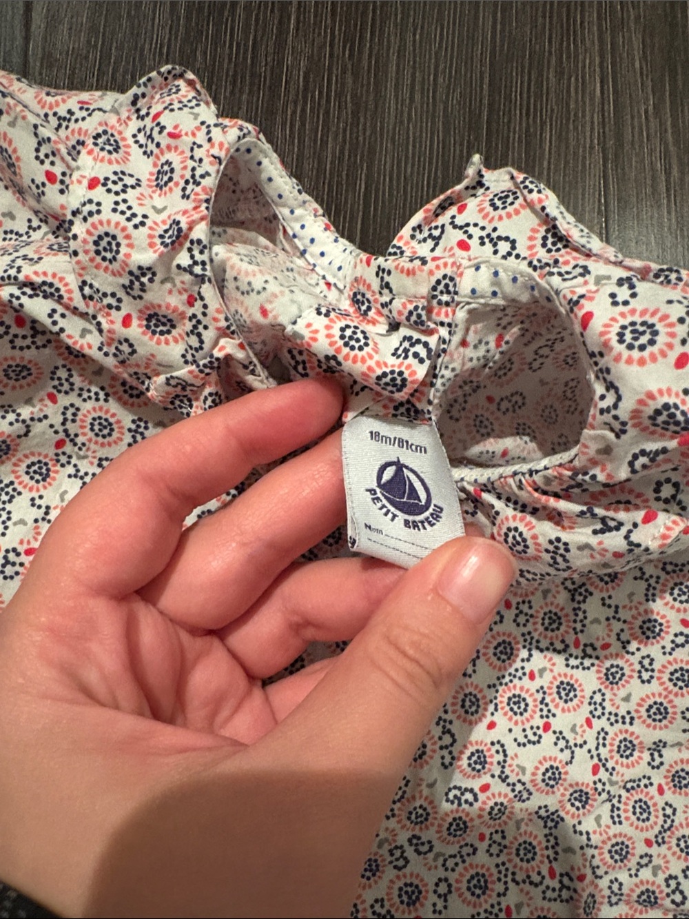 Petit Bateau button down back dress 100% cotton - Picture 3 of 5